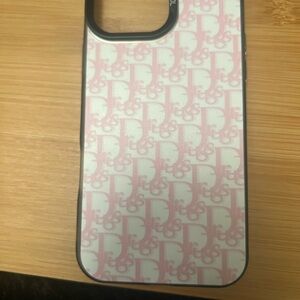 Stylish Pink and White Phone Case